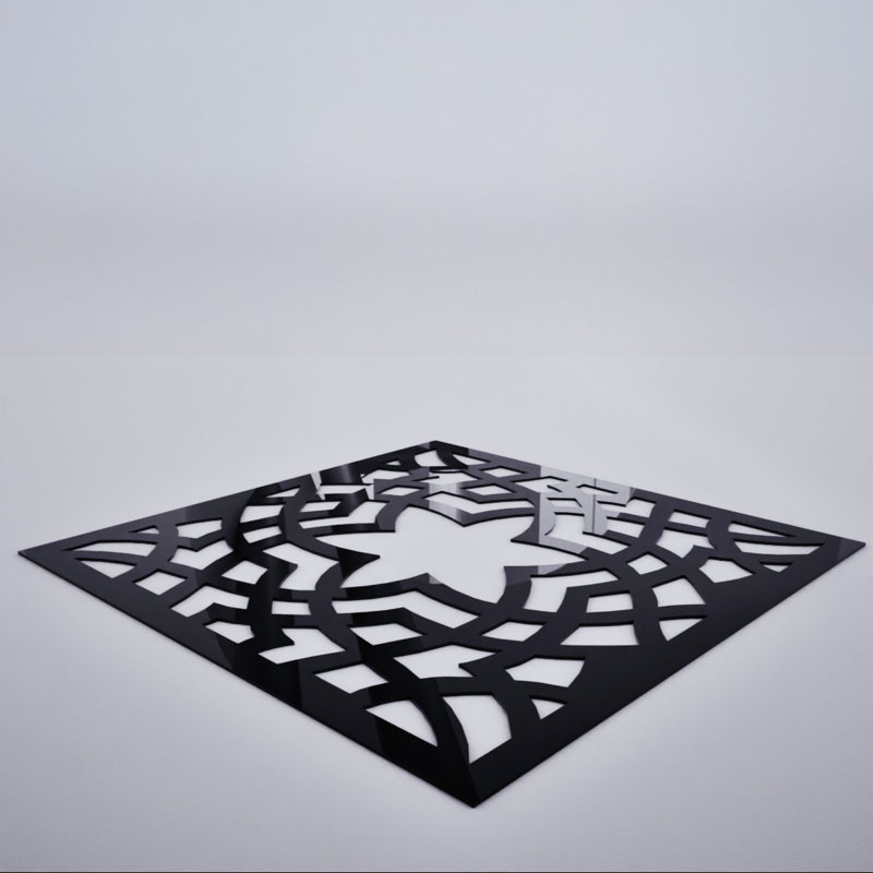 Panneaux muraux décoratifs en acrylique Paris, grand, l 23 3/8 po x H 23 3/8 po x T 1/8 po, noir, Noir