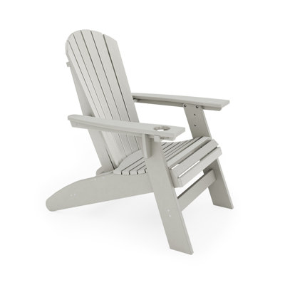 Chaise Adirondack foncée - Bois d'œuvre robuste en polyéthylène haute densité pour la piscine (à l'exception de la table)