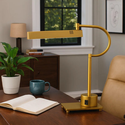 Hoso 18 Inch Desk Lamp, 2 USB Ports, AdjusDesk Metal Frame
