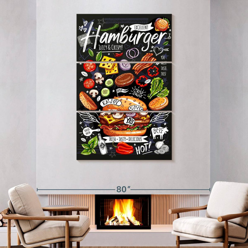 Yarlin spécial hamburger, H 74 po x l 48 po