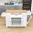 Rolling Kitchen Island with Shelves, 3 Drawers and Power Outlet-2109714449