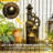 2-in-1 Outdoor Water Fountain with Birdhouse, Outdoor Waterfall