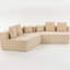 Spacious Teddy Velvet Sectionals, Cozy Family Sofa, Modern Design