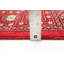 Tapis en laine rouge foncé 6 pi 7 po x 9 pi 4 po one-of-kind à la main-noué la 2010 bokhara Allal