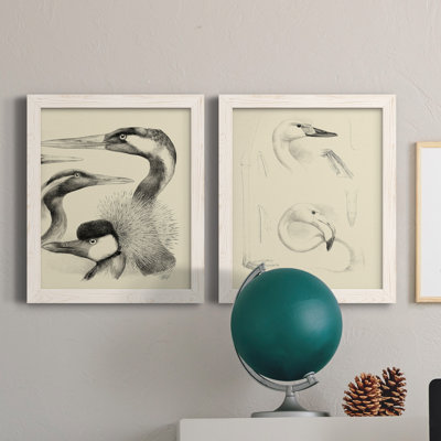 " Waterbird Sketchbook I " 2 - Pieces Painting Print