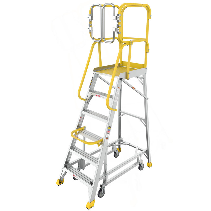 Échelle plateforme en aluminium 6 étapes 375Lbs