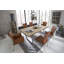 Brigham Oak Rectangular Wood Top Dining Table with Steel Base-898170140-898170141
