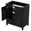 Meuble-lavabo 30 po sans lavabo, base seulement, armoire de salle de bain multifonctionnelle avec portes et tiroir, cadre solide et panneau de fibres à densité moyenne-106358610