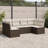 Garden Sofa Set PE Rattan, Powder-Coated Steel, Polyester-891551563-891551540