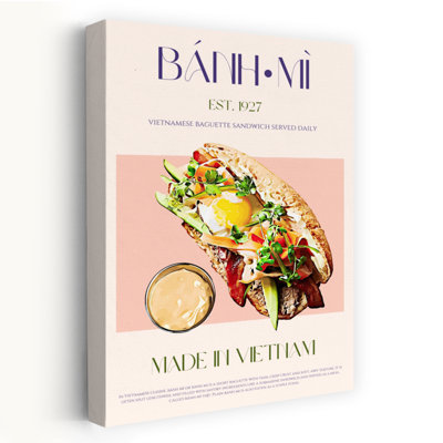 Délicieuse vietnamienne Banh Mi, art mural traditionnel