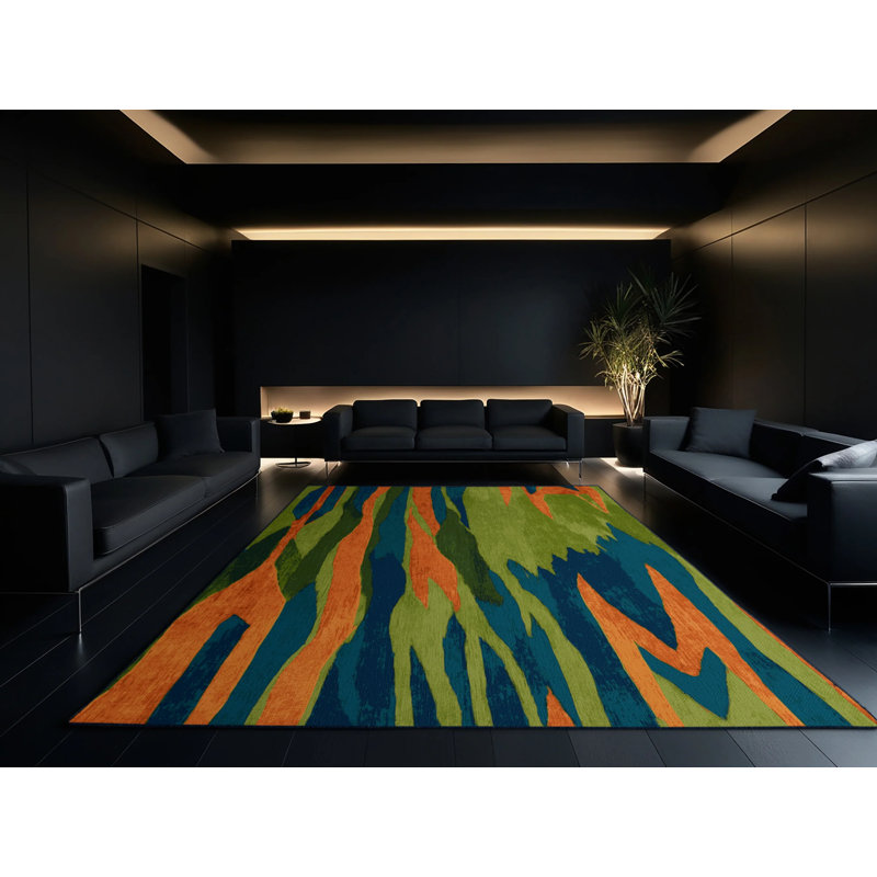 Cascading Wilderness Rug, Rectangle 3' x 5'