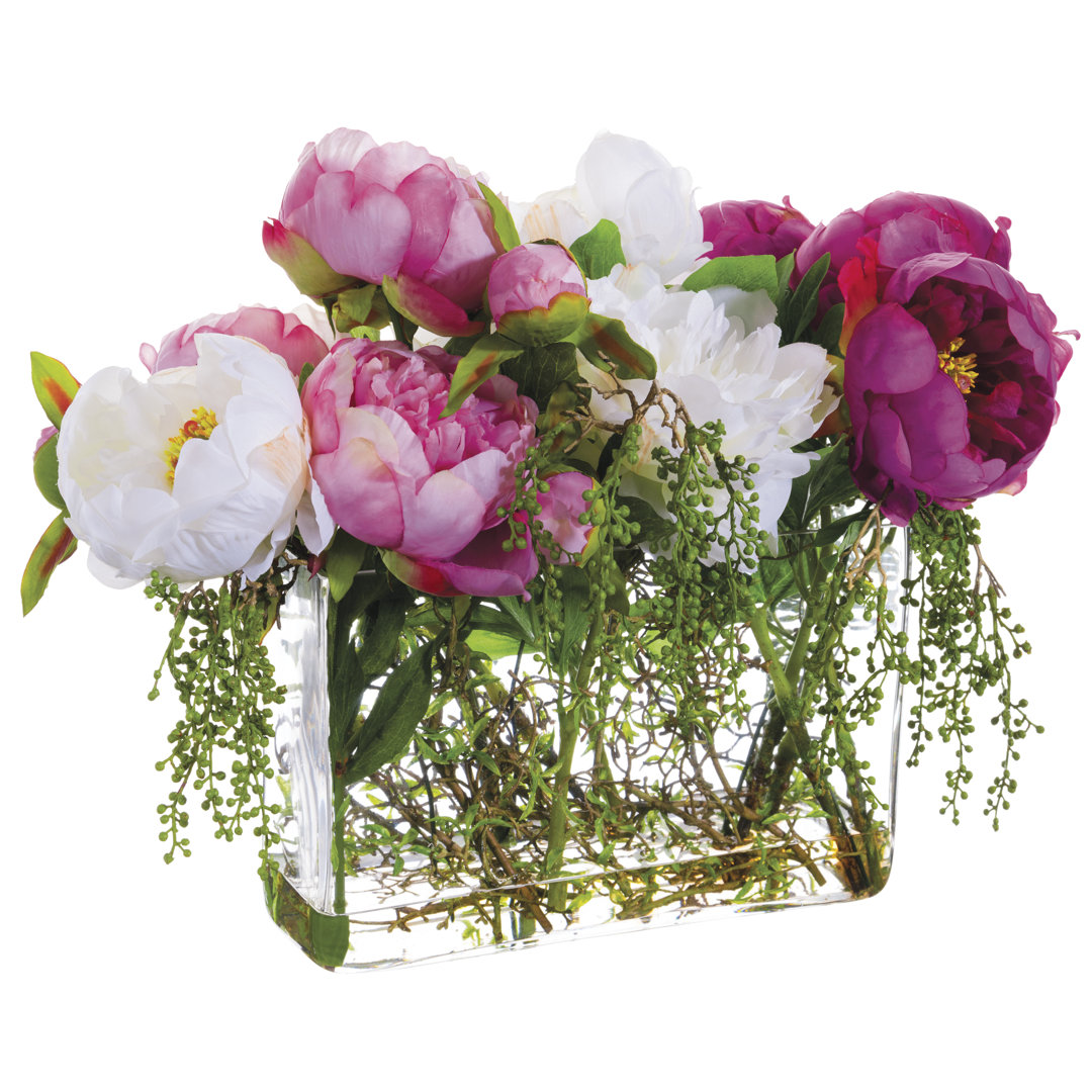 Glass Mixed Assortment Arrangement in Vase Winston Porter