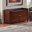 Banc de rangement 2 pièces avec compartiment de rangement brun Brock, H 21,45 po x l 39,57 po x P 15,21 po Brock