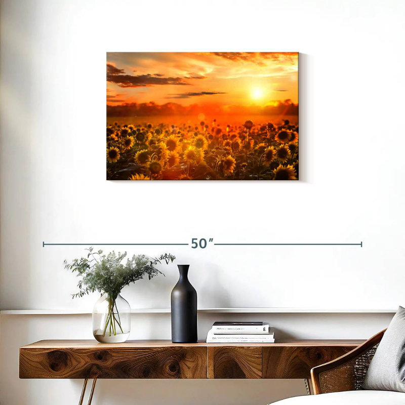 Coucher de soleil jaune Alvord, H 20 po x l 30 po