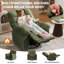 Fauteuil inclinable berçant avec massage et chaleur, fauteuil inclinable pivotant sur 360 ° avec port USB pour le salon-886482332