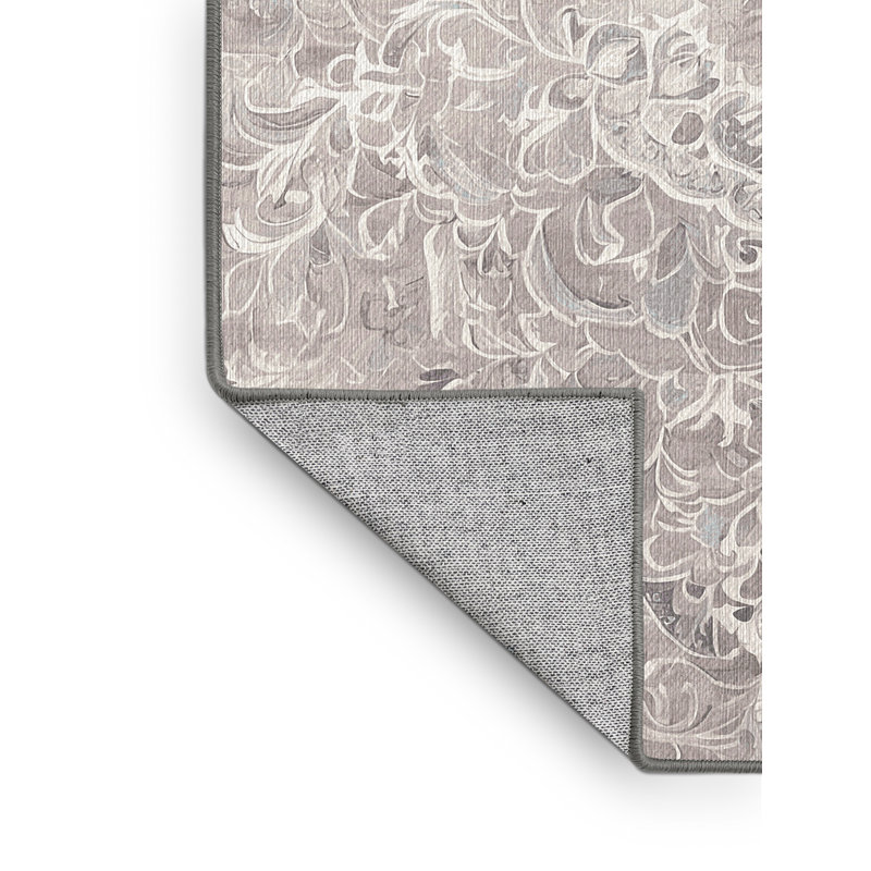Machine Washable Gray Area Rug, Rectangle 8' x 10'