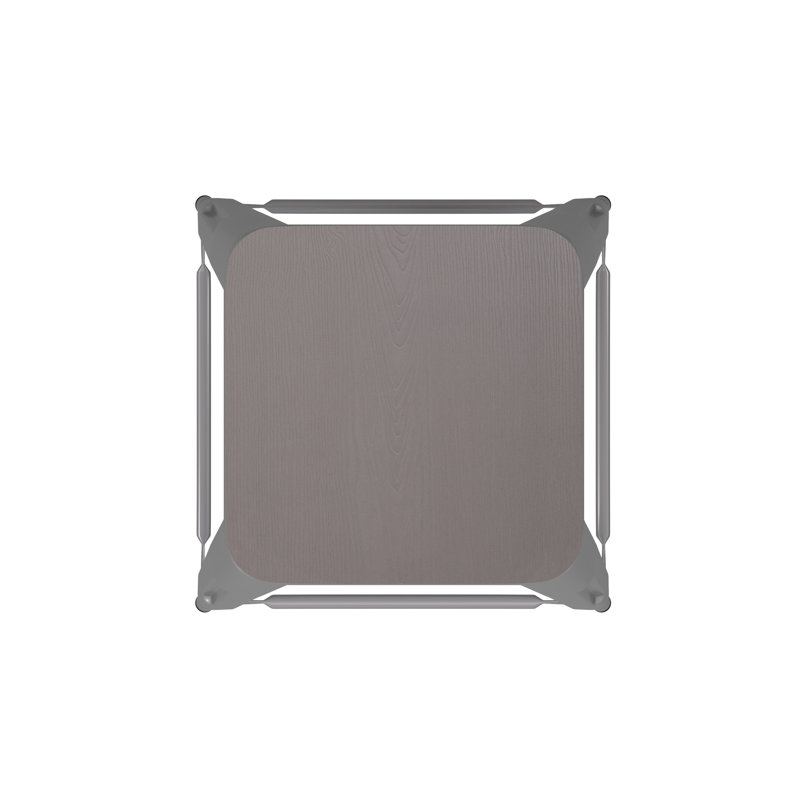 Briahnna Indoor/Outdoor Backless Counter Stool with Poly Resin Seat, Counter Stool (24" Seat Height), Silver/Gray
