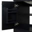 Meuble-lavabo 30 po sans lavabo, base seulement, armoire de salle de bain multifonctionnelle avec portes et tiroir, cadre solide et panneau de fibres à densité moyenne, noir