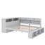 Lit de jour avec armoires de rangement, range-chaussures, structure en bois de pin massif avec ports USB-956259239