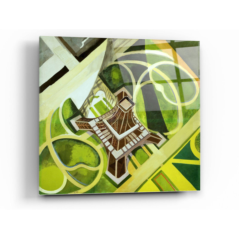 «La Tour Eiffel et Jardin du Champ de Mars» par Robert Delaunay, art mural en verre acrylique, ART-ACR2424