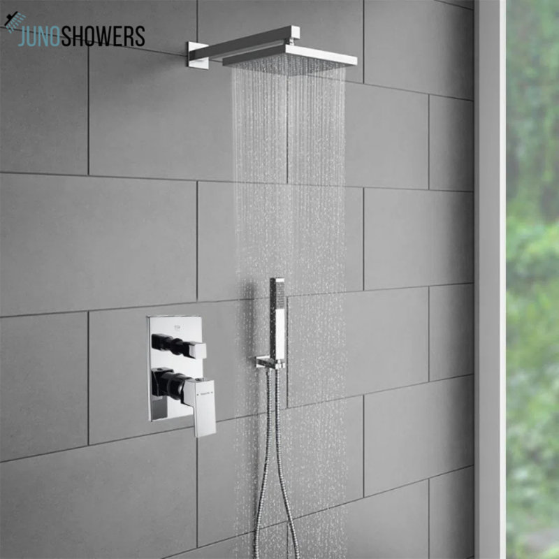 Juno New Gold Shower Head Set with Handheld Shower