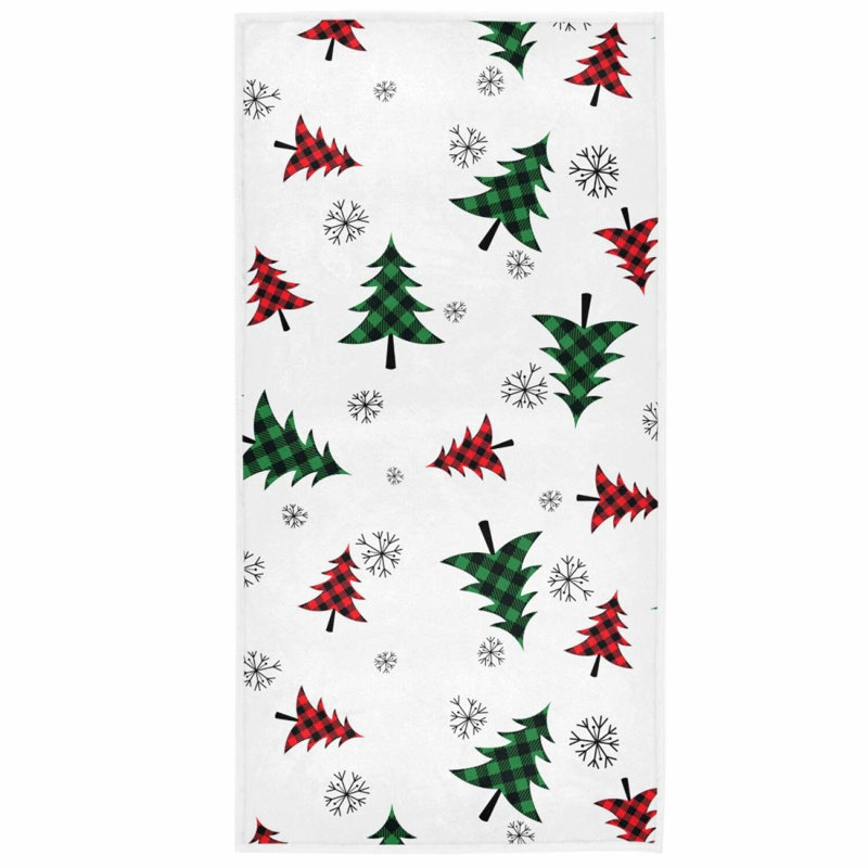 Winter Wonderland Buffalo Plaid Hand Towels - Soft, Thin, and Portable Kitchen & Guest Towels, Perfect for Housewarming Gifts, 16 x 30 in