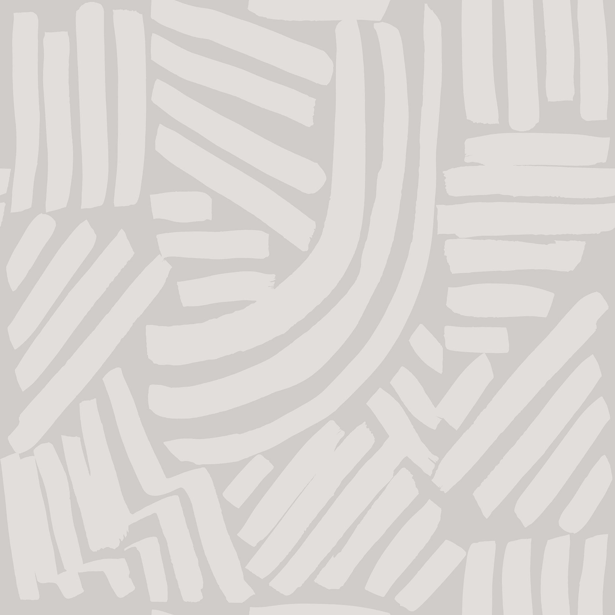 Yuki Osada Abstract Brushstrokes 33' L x 20.5" W  Wallpaper Roll, Taupe