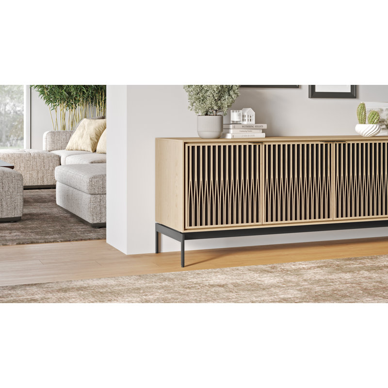 Elements - Cabinet with Console Base - Tune Door, Washed Oak
