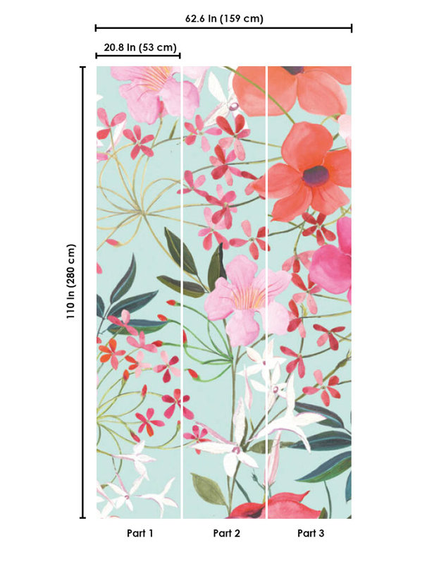 Papier peint floral Guisborough