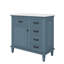 Meuble-lavabo de 36 po avec lavabo simple, comprenant une armoire, 2 tiroirs pivotants, 2 tiroirs standard et un support intérieur personnalisable-1424418715
