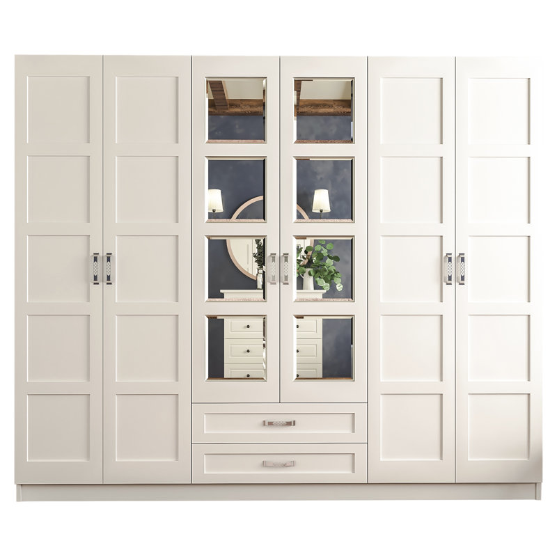 Vanek 6 Door Manufactured Wood Wardrobe