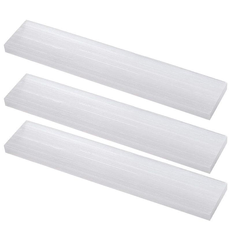 Règle en cristal de sélénite Ridott Natural Solution 6-8 pouces, cristaux naturels de nettoyage et de guérison