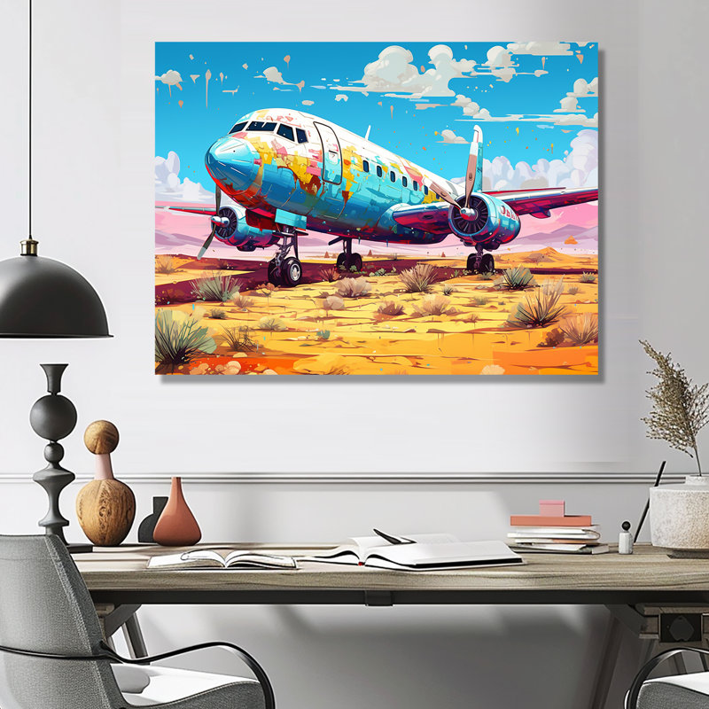 «Blue Sky Nostalgia Floral Mourning», reproduction d'art mural, H 12 po x l 20 po, Sans cadre, métal