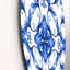 Motif floral abstrait en bleu et blanc - impression sans cadre sur métal