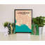 «Long Beach City Map», reproduction d'impression sur affiche en beige-24706071