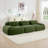 Anwen 3-Piece Modular Corduroy Sectional, 32D High-Resilience Sponge Sofa For Living Room-559417861