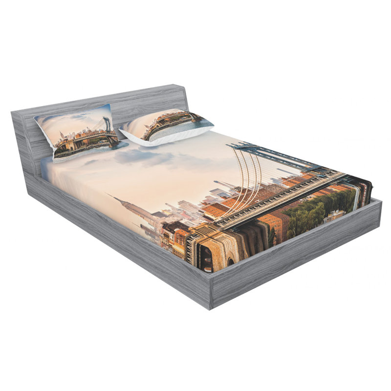 Microfiber Sheet Set, Queen Sheet Set with Fitted Sheet