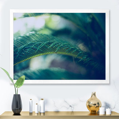 Feuilles de palmier tropicales, vert naturel - Peinture sur toile
