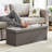 Kesa 43" Wide Rectangle Standard Button Tufted Ottoman with Storage