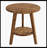 Solid Wood Round End Table, Farmhouse Sofa Side Table With Storage Shelf