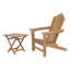  Ensemble de 2 chaises Adirondack d'extérieur Grade A en teck (1 chaise + 1 table d'appoint)