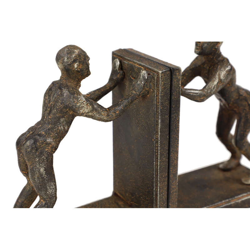 Serre-livres en métal figurines humain