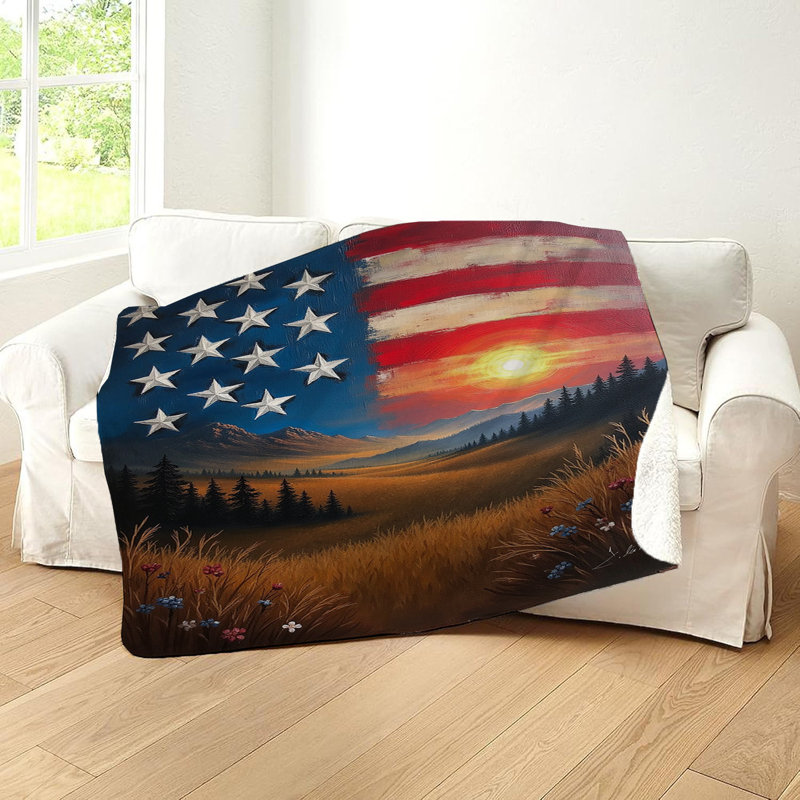 Freedom Small Sherpa Blanket, 30" W x 40" L