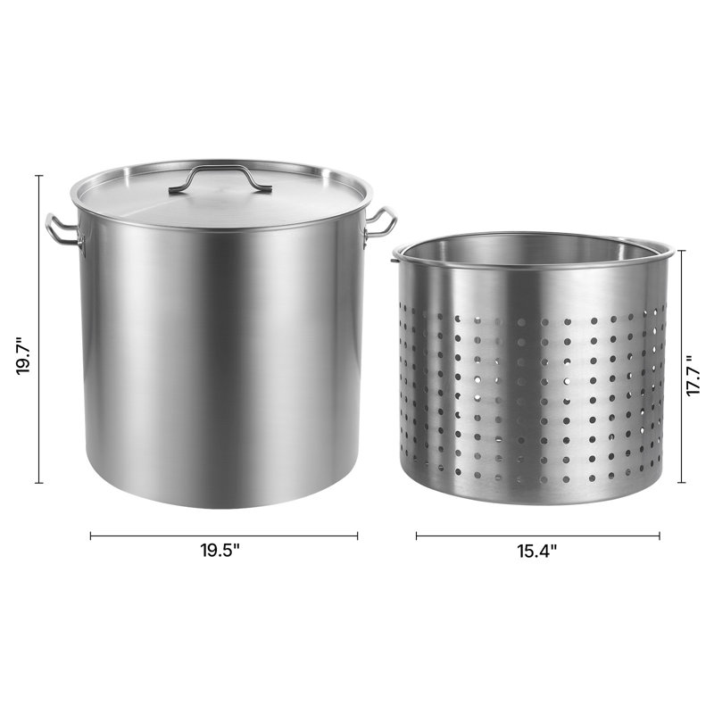 VEVOR 45.4L Stainless Steel Stock Pot