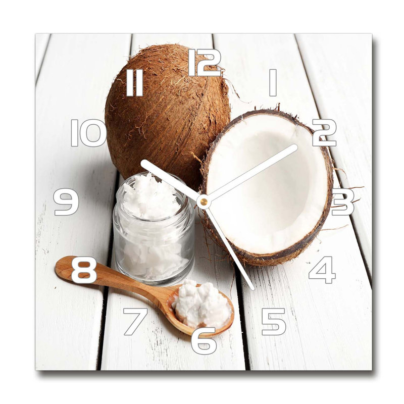 Johnanthony Glass Wall Clock, White