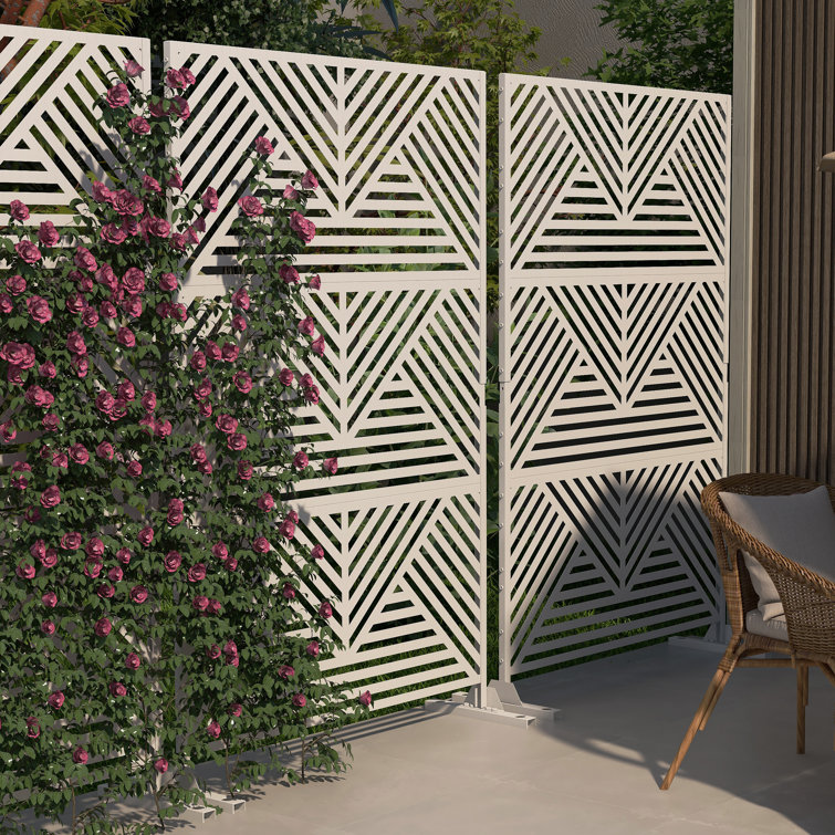 3-Panel Outdoor Privacy Screen 32"x38" - AC Unit Cover & Trash Can Enclosure With Airflow