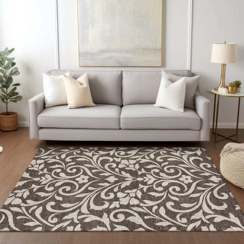 Tapis intérieur / extérieur en polyester tissé à la machine mâle / beige mâle / mâle, Rectangle de 10 pi x 14 pi