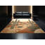 Tapis moelleux moelleux à l'allure rustique rétro de style rustique brun - reliure brun clair-1333144968