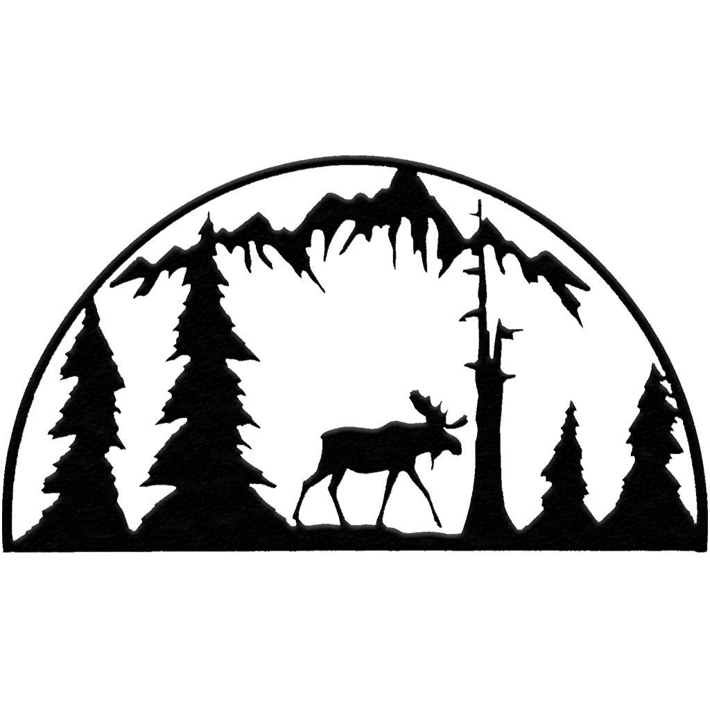 Handmade Rustic Landscape & Nature Wall Decor on Metal Millwood Pines 