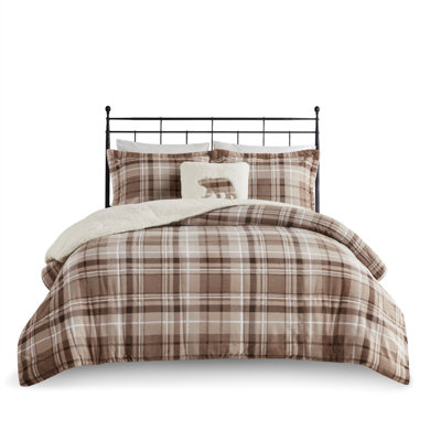 Cozy Plush To Sherpa Down Alternative Comforter Set